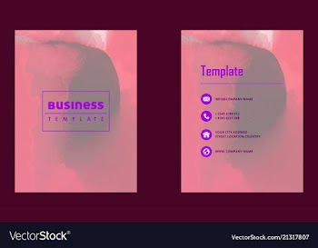 Brochure layout template watercolor cover design vector image