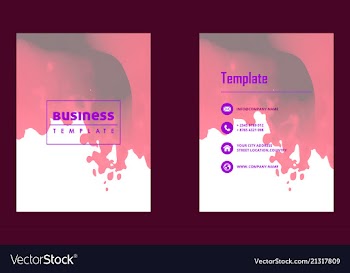 Brochure layout template watercolor cover design vector image