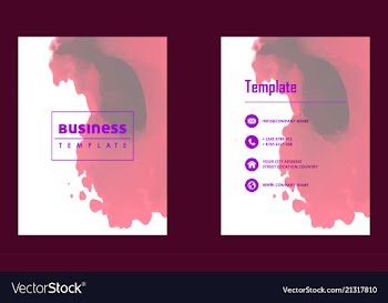 Brochure layout template watercolor cover design vector image