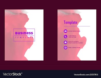 Brochure layout template watercolor cover design vector image