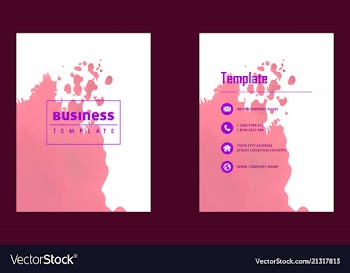 Brochure layout template watercolor cover design vector image