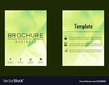 Brochure layout template watercolor cover design vector image