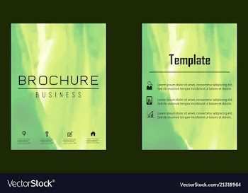 Brochure layout template watercolor cover design vector image