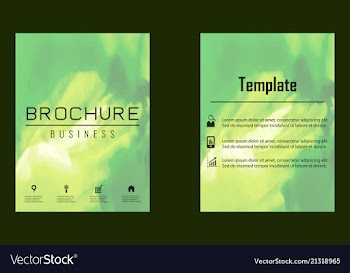 Brochure layout template watercolor cover design vector image