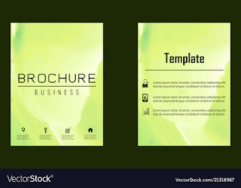 Brochure layout template watercolor cover design vector image