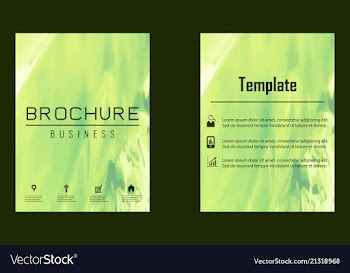Brochure layout template watercolor cover design vector image