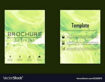 Brochure layout template watercolor cover design vector image
