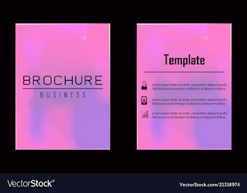 Brochure layout template watercolor cover design vector image