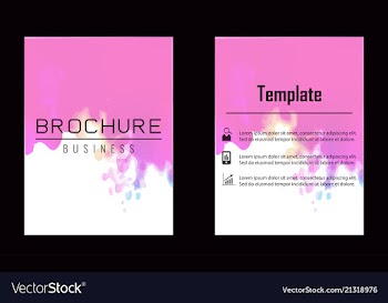 Brochure layout template watercolor cover design vector image