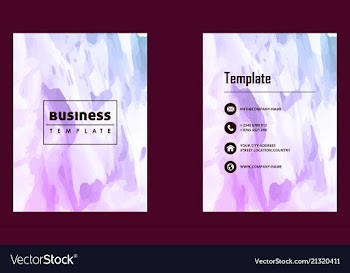 Brochure layout template watercolor cover design vector image