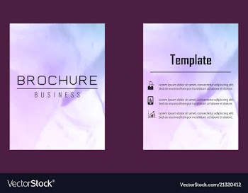 Brochure layout template watercolor cover design vector image