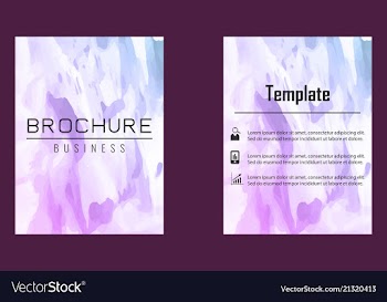 Brochure layout template watercolor cover design vector image