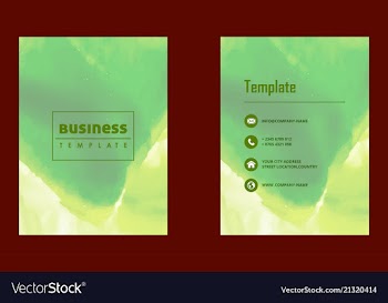 Brochure layout template watercolor cover design vector image