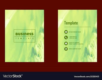 Brochure layout template watercolor cover design vector image