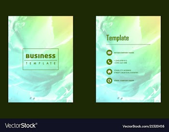 Brochure layout template watercolor cover design vector image