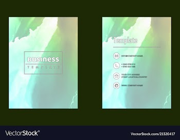 Brochure layout template watercolor cover design vector image
