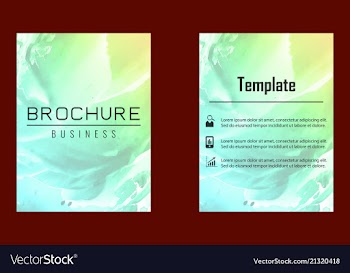 Brochure layout template watercolor cover design vector image