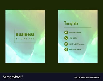Brochure layout template watercolor cover design vector image