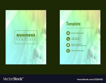 Brochure layout template watercolor cover design vector image
