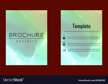 Brochure layout template watercolor cover design vector image