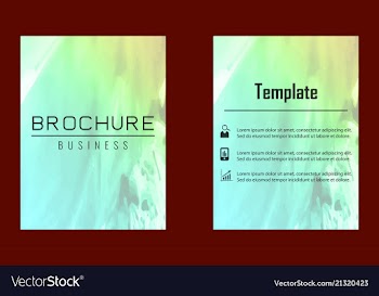 Brochure layout template watercolor cover design vector image