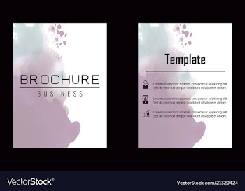 Brochure layout template watercolor cover design vector image