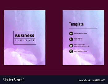 Brochure layout template watercolor cover design vector image