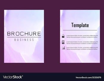 Brochure layout template watercolor cover design vector image