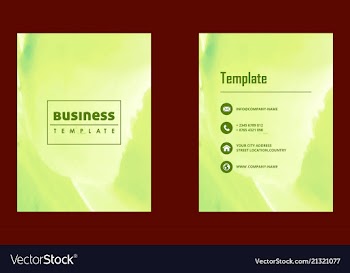 Brochure layout template watercolor cover design vector image