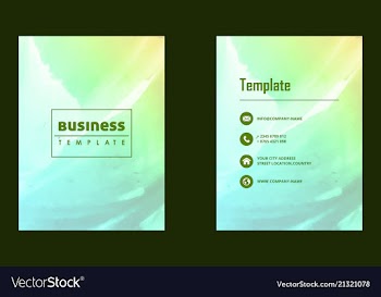 Brochure layout template watercolor cover design vector image