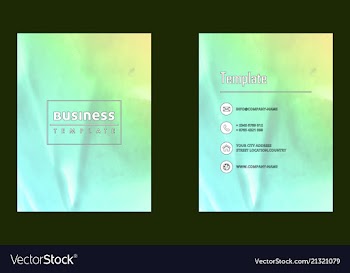 Brochure layout template watercolor cover design vector image