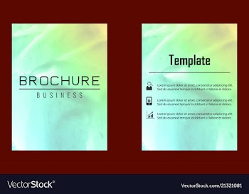 Brochure layout template watercolor cover design vector image