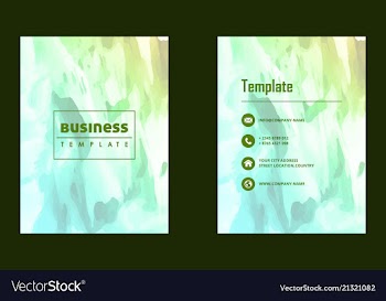 Brochure layout template watercolor cover design vector image