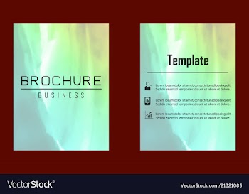 Brochure layout template watercolor cover design vector image