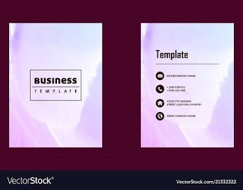 Brochure layout template watercolor cover design vector image