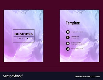 Brochure layout template watercolor cover design vector image