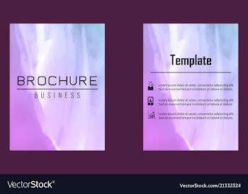 Brochure layout template watercolor cover design vector image