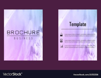 Brochure layout template watercolor cover design vector image