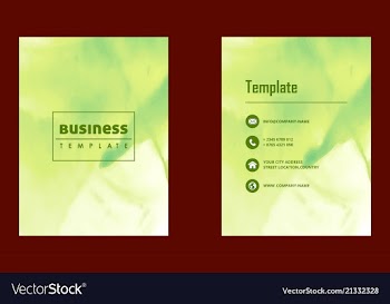 Brochure layout template watercolor cover design vector image