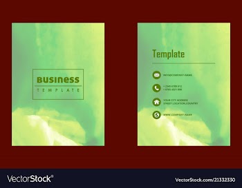 Brochure layout template watercolor cover design vector image