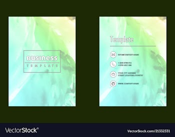 Brochure layout template watercolor cover design vector image