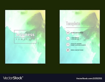 Brochure layout template watercolor cover design vector image