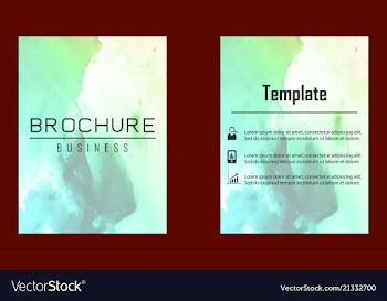 Brochure layout template watercolor cover design vector image
