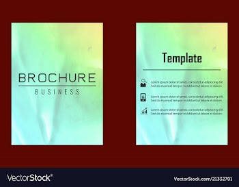 Brochure layout template watercolor cover design vector image