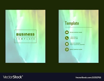 Brochure layout template watercolor cover design vector image