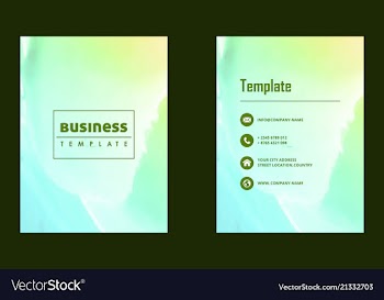 Brochure layout template watercolor cover design vector image