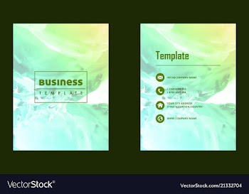 Brochure layout template watercolor cover design vector image