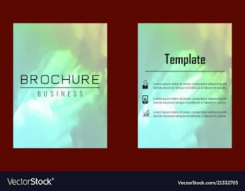 Brochure layout template watercolor cover design vector image
