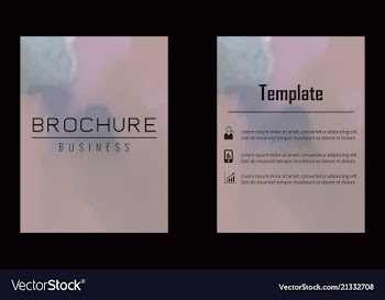 Brochure layout template watercolor cover design vector image