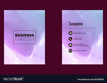Brochure layout template watercolor cover design vector image